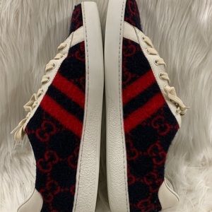 Gucci GG Wool Ace Blue Sneaker